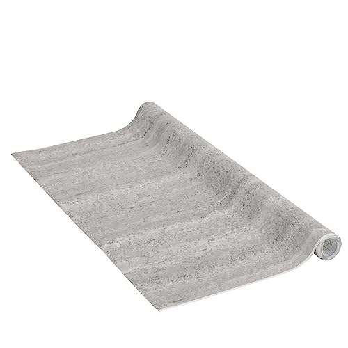 Venilia Pellicola Adesiva, Cemento Armato Aspetto Pietra Nero, 67,5Cm X 2M, Spessore 95Μ, Pellicola Autoadesiva Per Mobili O Cucina, Carta Da Parati,
