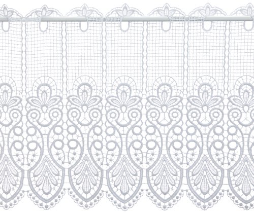 Plauener Spitze By Modespitze, Tenda, Bianco (Weiß), Larghezza: 112 Cm