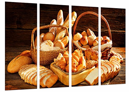 Quadro Su Legno, Varietà Di Pane, Prodotti Da Forno, Pasticceria, Pane, 131 X 62Cm, Stampa In Qualita Fotografica. Ref. 26650