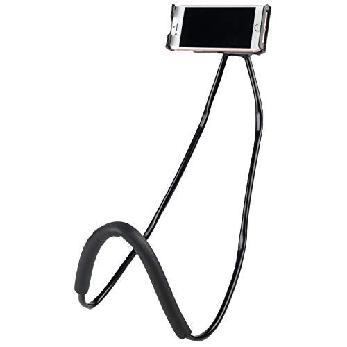 Intempo Ee4090Blkstkeu Supporto Collo Regolabile Per Smartphone E Tablet, Kit Vivavoce, Design Portatile, Rotazione A 360°, Estensione Da 12 A 20 Cm,
