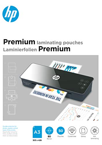 Hp Pellicole Per Plastificatrice Premium A3 80 Micron 50X