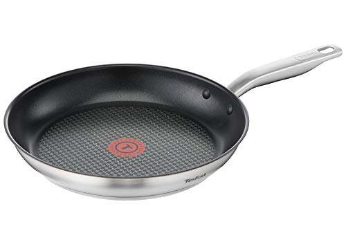 Tefal Virtuoso E49106 - Padella Antiaderente Con Sistema Termico, 28 Cm, In Acciaio Inox