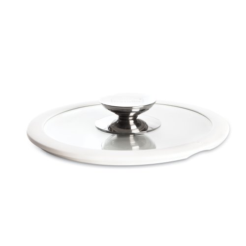 Berndes Coperchio Bombato Bordo Silicone Bianco 16 Cm, Vetro Temperato
