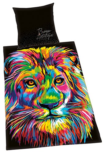 Herding Bureau Artistique Set Di Biancheria Da Letto, Cotton, Multicolore, 155 X 220 Cm, 80 X 80 Cm