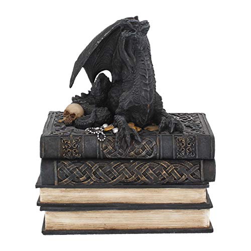 Nemesis Now Secrets Of The Dragon Box 19 Cm, Nero