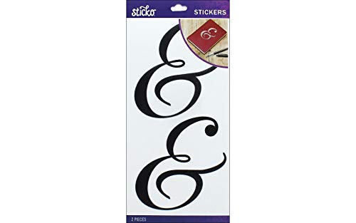 Stickosticko Elegante Nero Foil Monogram Adesivi-, E Altri, Multicolore