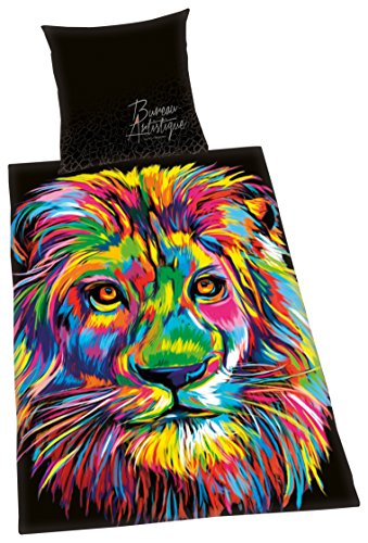Herding Bureau Artistique Set Di Biancheria Da Letto, Cotton, Multicolore, 135 X 200 Cm, 80 X 80 Cm