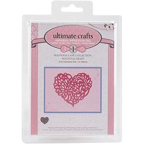 Ultimate Crafts-Cuore Supplies Magnolia-Fustella, In Metallo, Colore: Nero