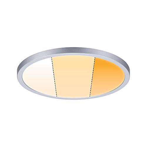 Paulmann 92992 Pannello Led Lampada Da Incasso Areo Varifit Ip44 Dimmerabile Su 3 Livelli 230Mm Tondo 1X16 Watt Cromo Opaco Plastica 2000 K 16 W, Chro