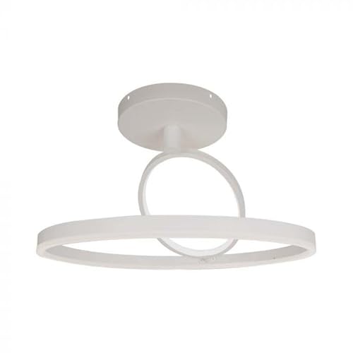 V-Tac Vt-7907 Lampadario Led Moderno 2 Cerchi 38W In Metallo Corpo Bianco 50 * 20Cm Luce 4000K - 14985