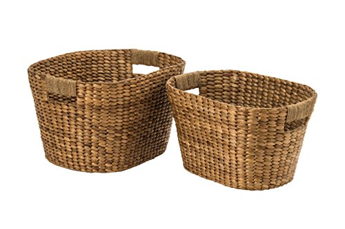 Premier Housewares Posidonie Cestello Portaoggetti, Set Di 2, Naturale