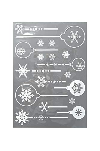 Heitmann Deco Fensterbilder - Fensterdekoration In Weiß - Selbstklebend - Weihnachten - Weihnachtskugeln - Advent