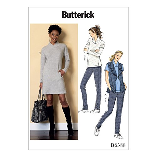 Butterick Patterns Butterick Modello 6388 Zz Taglie Canotta Vestito E Pantaloni, Multicolore, Taglie Lrg-Xxl