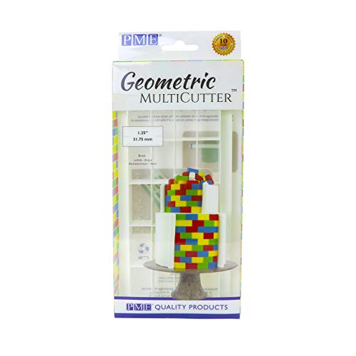 Pme Gmc173 Multicutter Geometrico Per Torta Design-Mattone, Grande Formato, Plastica