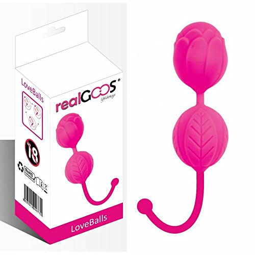 Realgoos Lifelike Toys Palline Vaginali Love Esercizi Kegel Ben Wa Geisha Balls, Rosa, 1.0 Unità