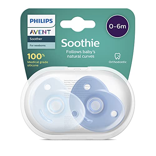 Philips Avent Soothie Heart, Progettato Per Seguire I Contorni Naturali Del Viso Del Bambino, Realizzato In Silicone Per Uso Medico, Scf099/21, Color