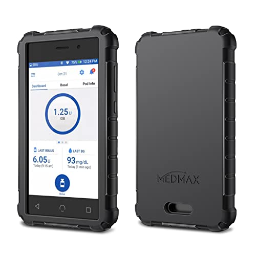Medmax Silicone Custodia Per Omnipod Dash Pdm (Personal Diabetes Manager), Protettiva Antiurto Leggera Cover Con Cornice Rialzata Per Omnipod Dash Dev