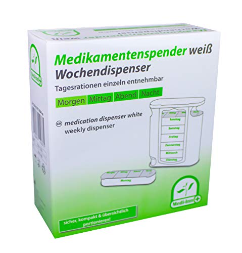 Medi-Inn Settimana Dispenser 7 Giorni Compresse Box N11484 Di W, Bianco