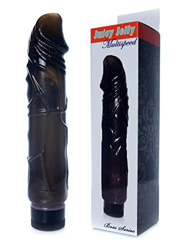 Vibratore Economico Flessibile In Morbido Jelly Nero Con Velocità Regolabile