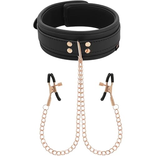 Sexy Collare Con Pinzette Per Capezzoli Nipple Clamp Bdsm Pinzette Capezzoli Giorcvhie Erotici Di Coppia Feticismo Bondage