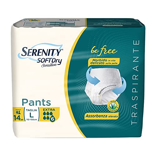 Serenity Soft Dry - Sensitive Be Free Pannoloni Pants Taglia L, 14 Pants
