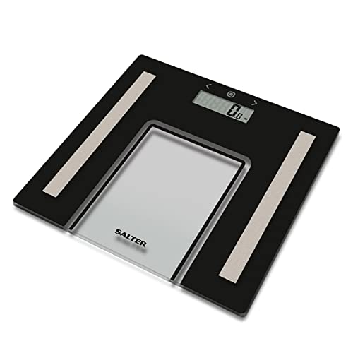 Salter 9198Ar Sv3R, La Bilancia Digitale Persone, 8 Utenti, Bilancia Peso E Massa Grassa E Bmi, Display Lcd Di Facile Lettura, Vetro Temprato Sottile,