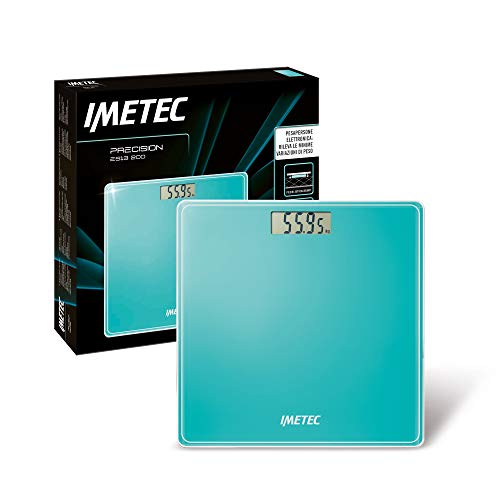 Imetec Precision Es13 200 Bilancia Pesapersone Elettronica, Rivela Anche Le Minime Variazioni Di Peso, Fino A 180 Kg, Lcd Display, Vetro Temperato, Ba