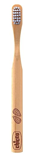 Chicco Spazzolino Da Denti In Bamboo, Spazzolino Per Bambini, Resistente All'Acqua, Flessibile E Leggero, Setole Extrasoft, 3 Anni+