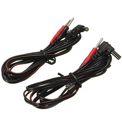 Set 2 Cavetti Di Ricambio Per Stimolatore Besmed Tesmed Be 660 Trio 6.5 Ems Tens 2 Poli Pin 2Mm