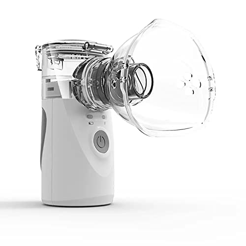 Aerosol Nebulizzatore Portatile A Ultrasuoni | Alimentato Con Batterie O Via Usb | Con Inalatore, Maschera, Atomizzatore Da Viaggio Ufficio Casa
