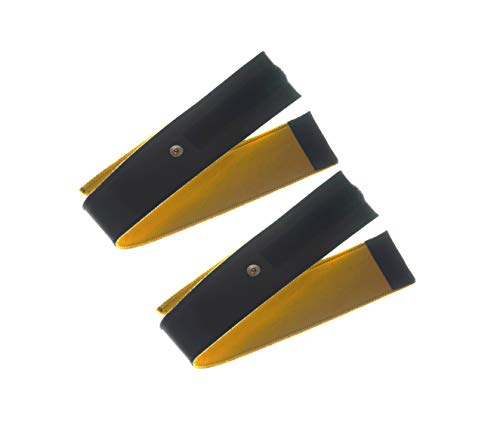 2 Fasce Conduttive 60 Cm Fiab A Strappo In Ecopelle Di Daino Bottone 4Mm Per Elettrostimolatori