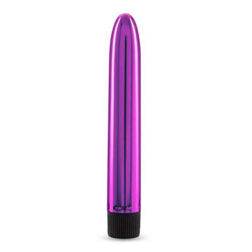Eesh® Vibratore Classico Viola Da Anale Vaginale Per Uomo E Donna Sex Toys 17 Cm Silver Bullet Con Velocità Regolabile