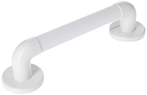 Homecraft Moulded Fluted Grab Rail 30.5Cm, Textured White Pvc, Grab Bar With Ridges For Shower And Bath, For Disabled, Injured, Or Post-Op, Bathroom S
