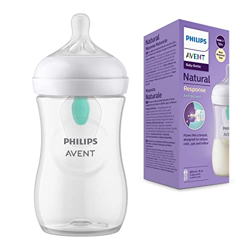 Philips Avent Biberon Natural Response Da 260 Ml Con Valvola Airfree, Senza Bpa, Per Neonati E Bambini Da 1 Mese In Su (Modello Scy673/01)