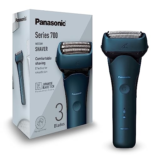 Panasonic Series 700 Es-Alt4B Rasoio Elettrico Da Uomo A 3 Lame Wet & Dry, Rasoio Portatile Impermeabile, Sensore Barba Reattivo, Testina Flessibile,