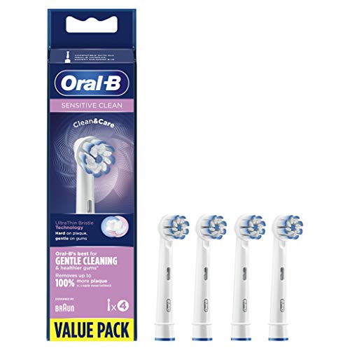 Oral-B Sensitive Clean Testine Di Ricambio Per Spazzolino Elettrico, Confezione Da 4 Pezzi
