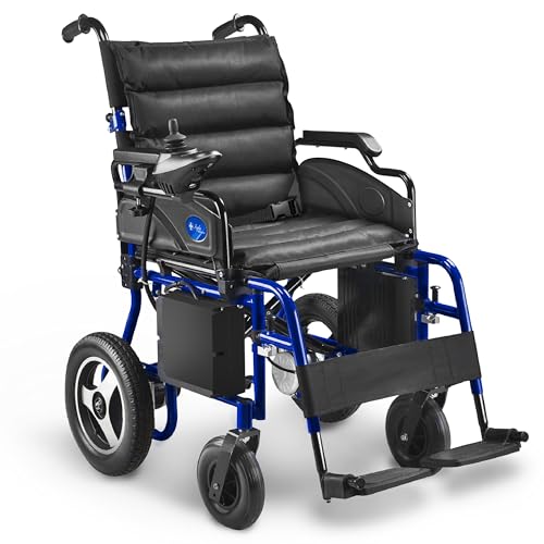 Aiesi® Sedia A Rotelle Elettrica Pieghevole Per Anziani E Disabili Agila R-Evolution, Braccioli E Schienale Ribaltabili, Poggiapiedi Estraibili, Cintu