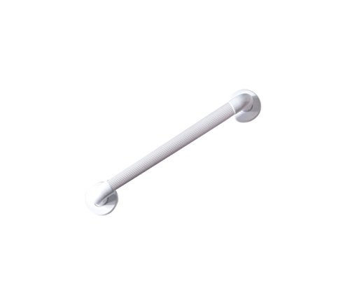 Homecraft Moulded Fluted Grab Rail 41Cm, Textured White Pvc, Grab Bar With Ridges For Shower & Bath, For Disabled, Injured, Or Post-Op, Bathroom Safet