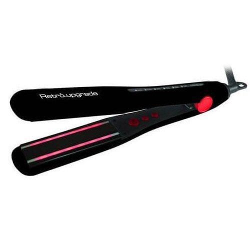Retro' Upgrade Retro Upgrade Piastra Per Capelli Professionale 142Cinfraker Double Infrared, Nero - Piatti In Ceramica Tormalina Ionica - Made Italy
