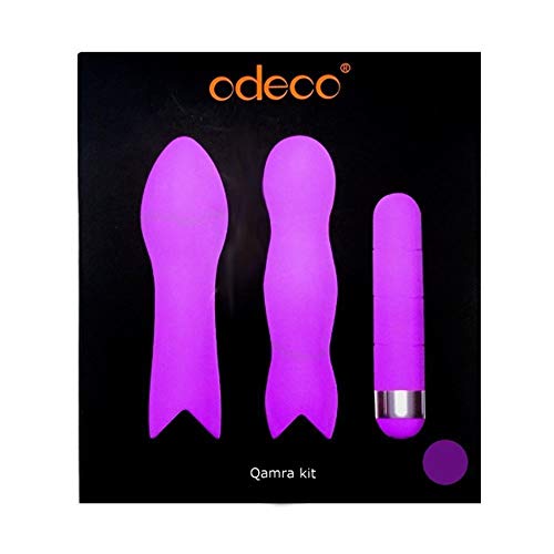 Odeco Od1106K4 Qamra Kit Purple Vibratore Elegante 7 Funzioni + 2 Guaine Silicon