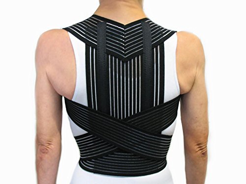 Raddrizzaschiena Steccato -Nero, Xxl (109-120 Cm.)- Supporto Raddrizzaspalle, Fascia Postura, Tutore Per La Schiena, Correttore Posturale Sostegno Cer