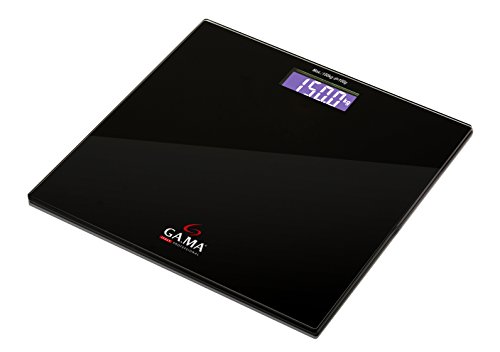 Gama Italy Professional Glass Electronic Deluxe, Bilancia Pesa Persone In Vetro Temperato Nero