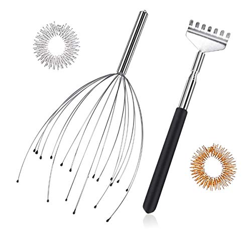 20 Artigli Massaggiatori Per La Testa Del Cuoio Capelluto E Per La Schiena Con 2 Anelli Per Massaggiare Le Dita, Per Rilassare Perfettamente La Testa