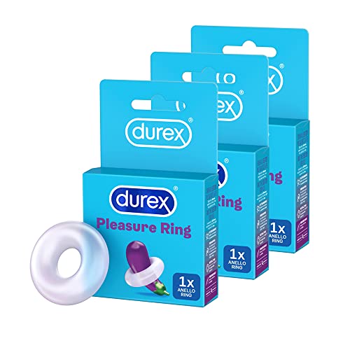 Durex Pleasure Ring, Anello Stimolante Per Lui, Per Prolungare Il Piacere, 3 Pezzi