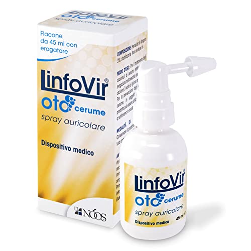 Nóos - Linfovir® Oto Cerume Spray Auricolare: Libera Le Orecchie Dal Tappo Di Cerume - Flacone Da 45 Ml