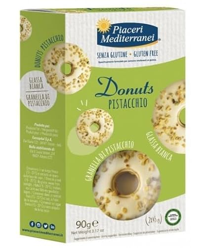 Piaceri Mediterranei Donuts Pistacchio Ciambelle Con Glassa Bianca, 90G