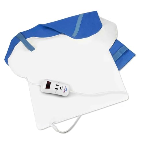 Termoforo Elettrico Per Cervicale, Dorsale E Spalle Con Fodera | 57X46 Cm | Potenza Di 120W E 4 Livelli Di Riscaldamento | Prodotto In Pvc E Fodera In