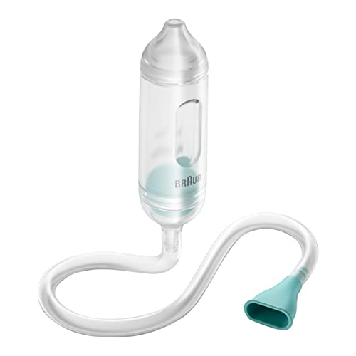Braun Aspiratore Nasale Manuale 1 (Controllata, Sollievo Dalla Congestione, Bambino, Neonato, Estrattore Di Muco, Delicato, Veloce, 2 Puntali Nasali, 
