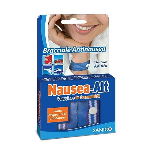 Sanico Nausea-Alt Bracciale Antinausea Adulto, 2 Pezzi