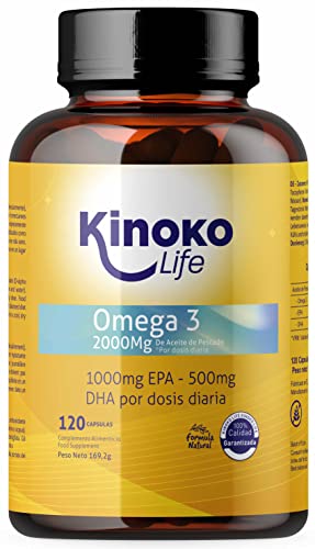 Omega 3 2000 Mg | Epa 1000 Mg| Dha 500 Mg | 120 Capsule | Pesce Selvatico | Senza Metalli Pesanti (Cadmio, Piombo E Mercurio) | Massimo Assorbimento |